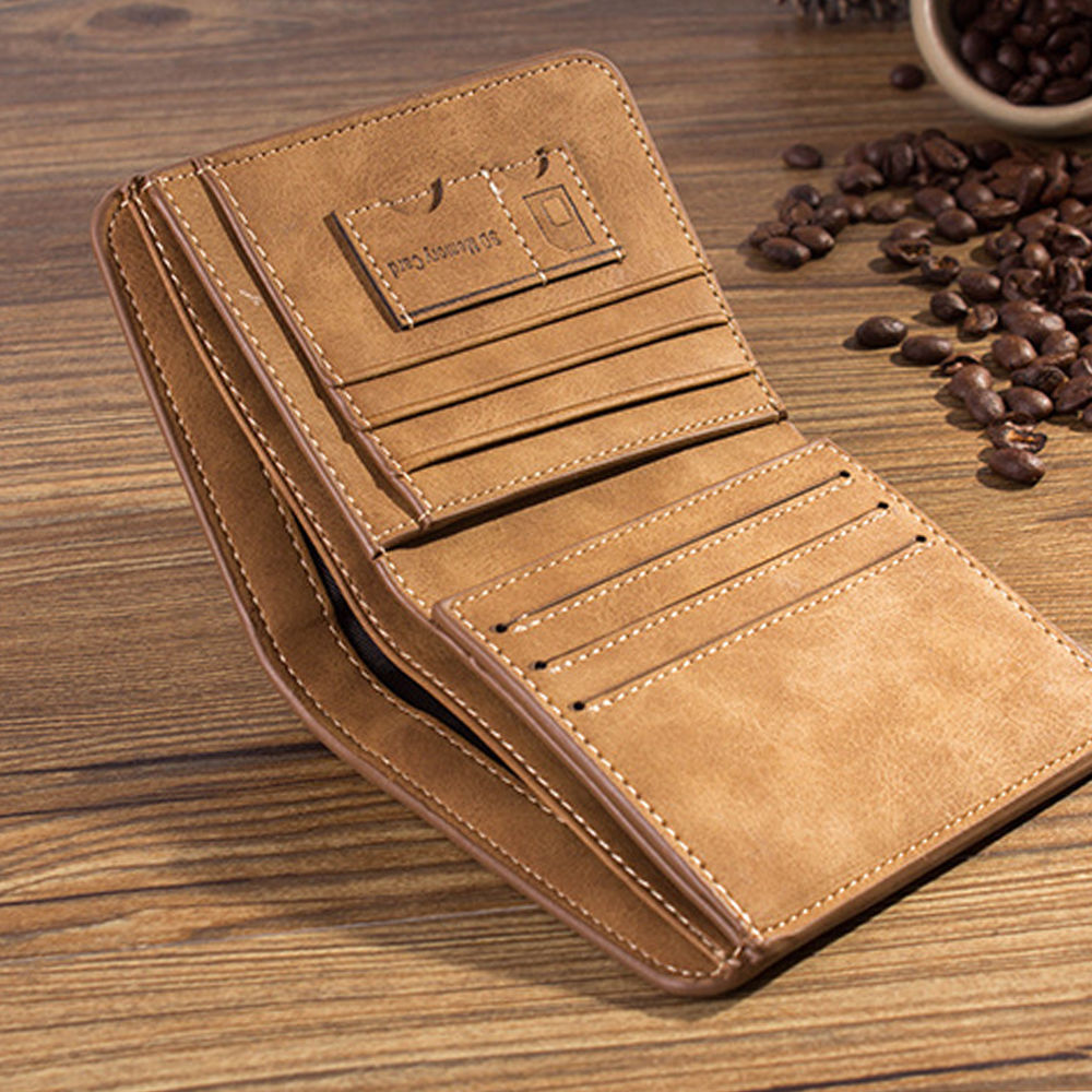 Mens Luxury Soft Business Leather Bifold Wallet Credit Card Holder Purse - E-Esther Clothing Store