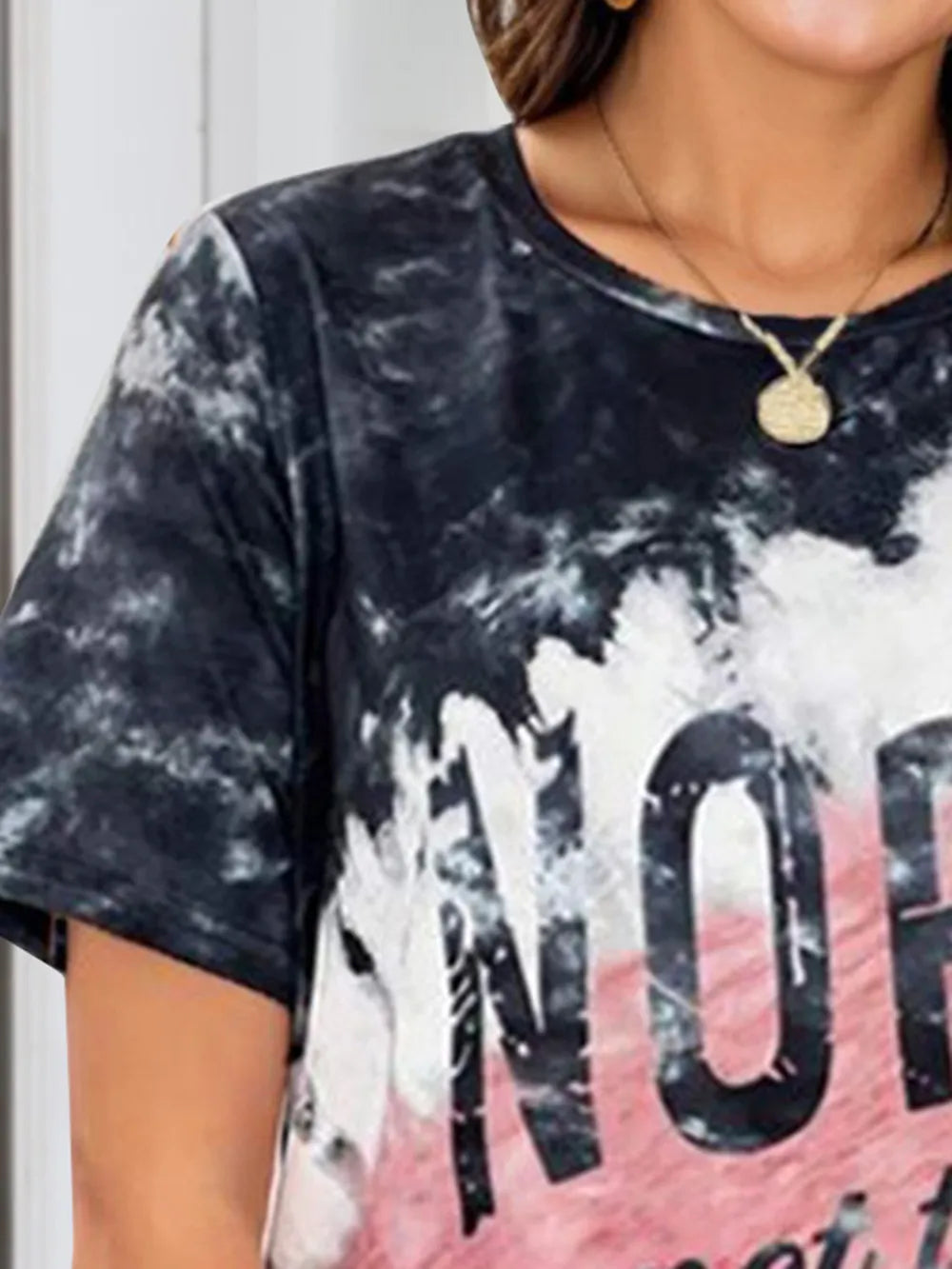 Round Neck Short Sleeve T-Shirt - E-Esther Clothing Store