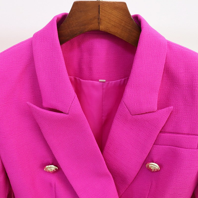 New Double Breasted Blazer Coats Women Fashion Party Club Clothes Long Sleeves Sequin Shinny Jackets Luxury Oversized - E-Esther Clothing Store