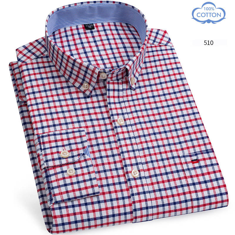 Pure Cotton Oxford Spun Long Sleeved Shirt