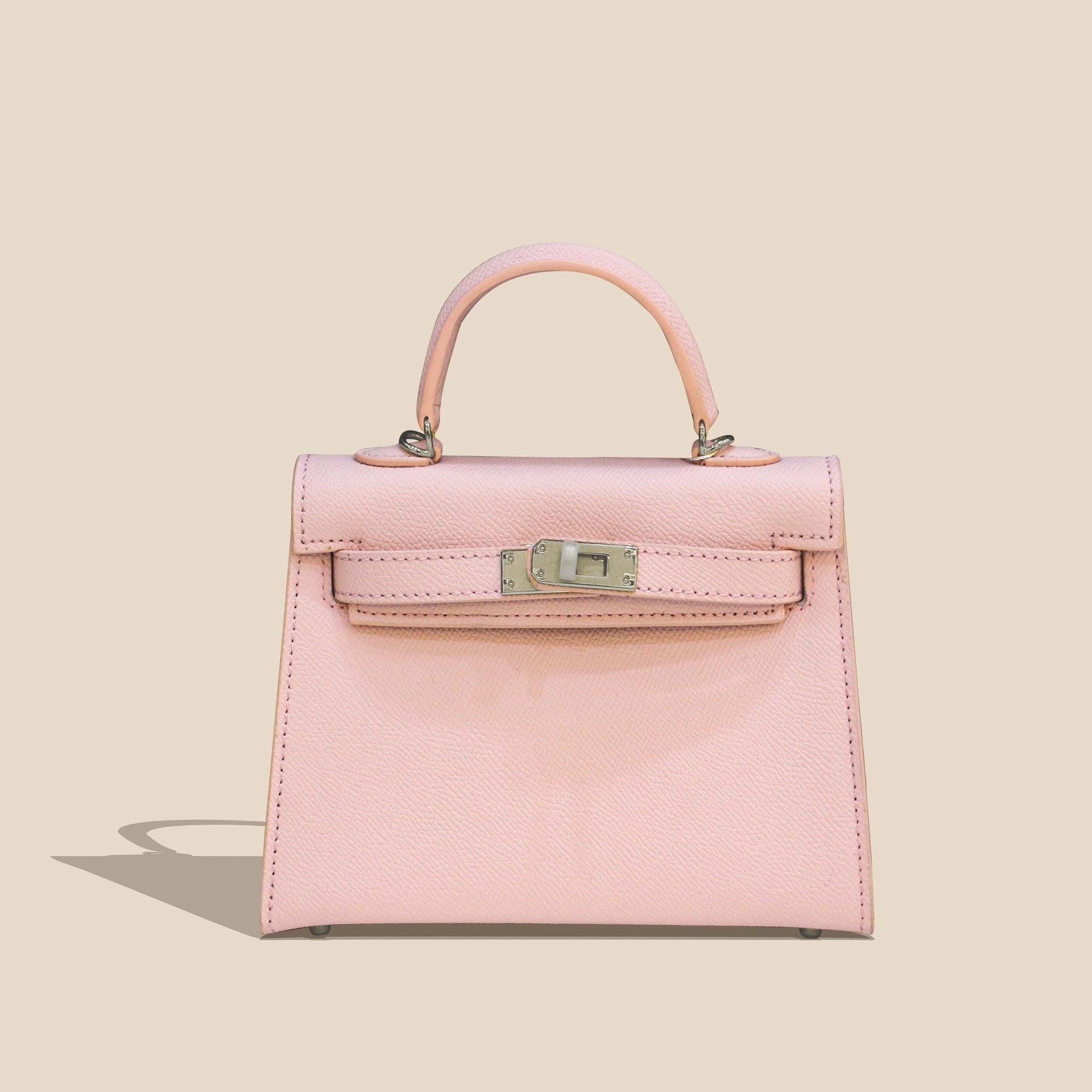 Fashionable cowhide high-end leather Kelly bag palm pattern crossbody handbag small handbag for women - E-Esther Clothing Store