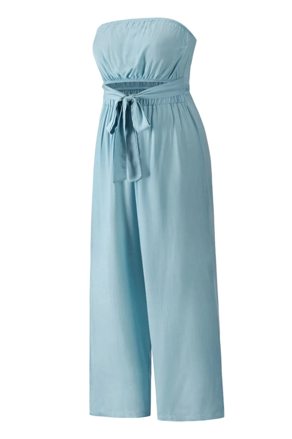 Tied Cutout Tube Wide Leg Jumpsuit - E-Esther Clothing Store