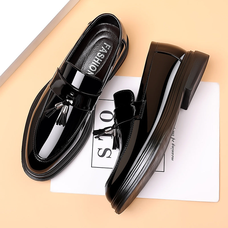 Leather shoes for men, autumn business formal, plus size casual, soft soled, black men's shoes - E-Esther Clothing Store