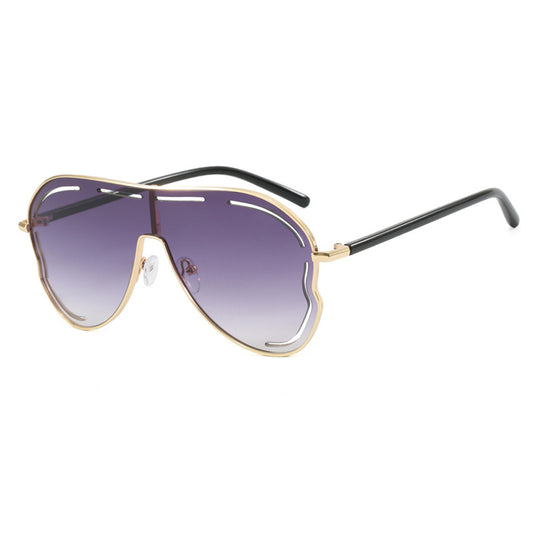 Conjoined large frame toad shaped sunglasses, new spicy girl sunglasses - E-Esther Clothing Store