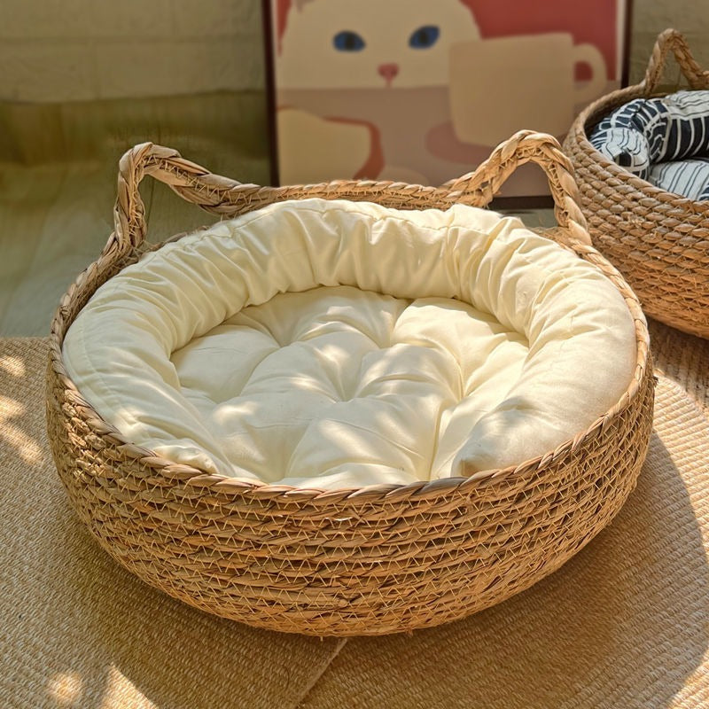Cat Nest Winter Warm Cat Nest Cushion Thick Winter Round Nest House - E-Esther Clothing Store