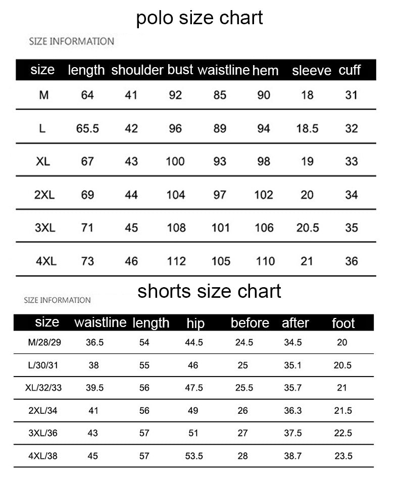 Cotton Mens Sets Summer Button Polo Shirts Sets Turn Down Mens Shorts 4XL Men Clothes 2 Piece Set Elastic Waist Shorts - E-Esther Clothing Store