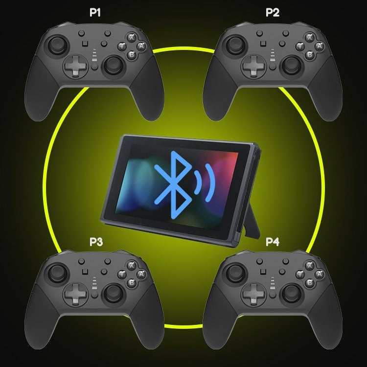 Private Model Adhesive Switch Wireless Bluetooth Controller with Vibration 6-Axis Sensory Switch Pro Gaming Controller - E-Esther Clothing Store