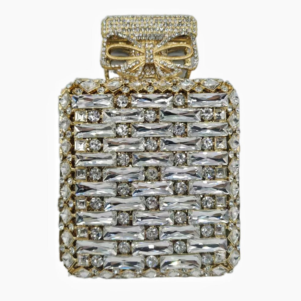 Perfume bottle with diamond hand bag Crystal Bag - E-Esther Clothing Store