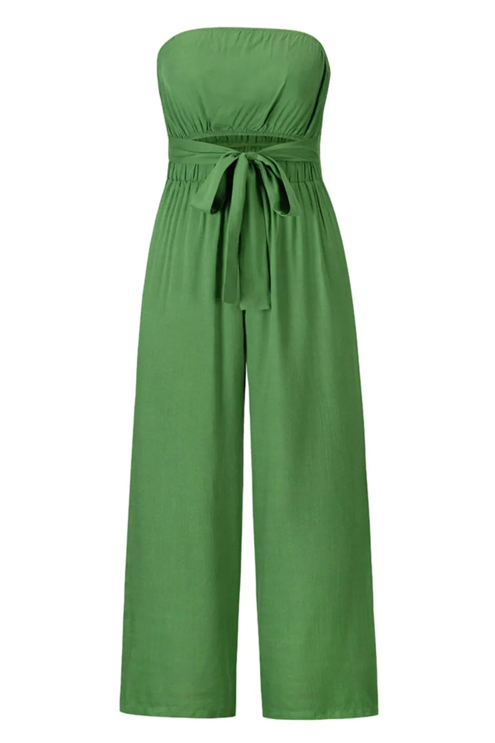 Tied Cutout Tube Wide Leg Jumpsuit - E-Esther Clothing Store