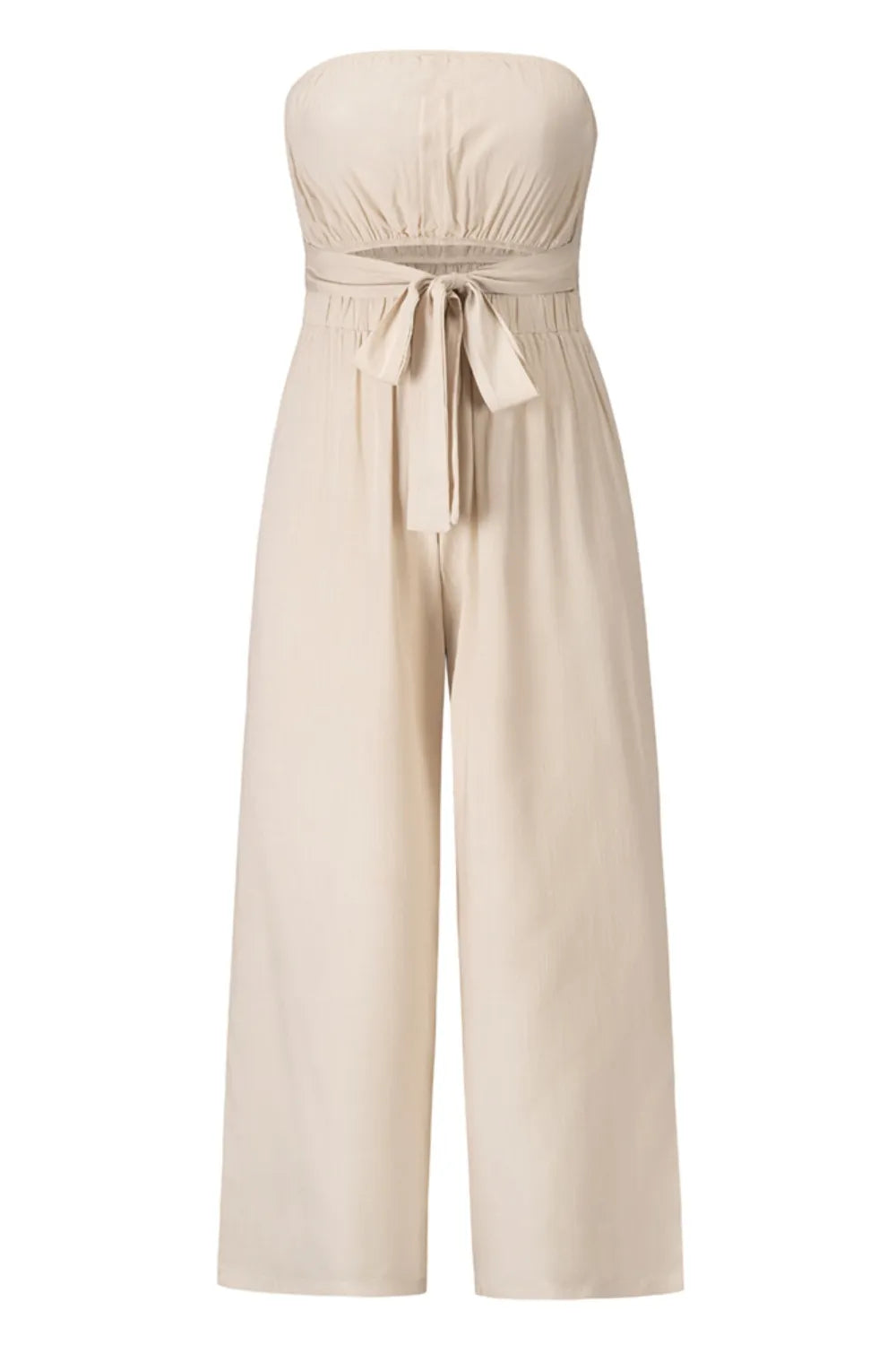 Tied Cutout Tube Wide Leg Jumpsuit - E-Esther Clothing Store