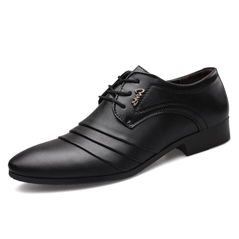 Men's business formal leather shoes, pointed toe shoes, casual shoes, men's wedding shoes - E-Esther Clothing Store
