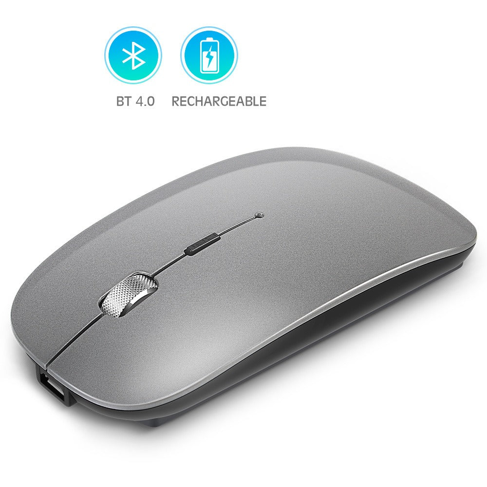 Rechargeable metal roller wireless Bluetooth mouse dual-mode mobile phone tablet wireless mouse - E-Esther Clothing Store