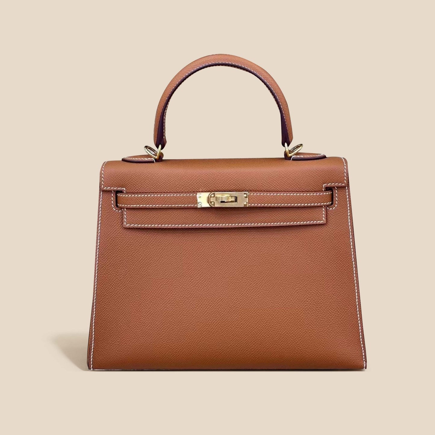 Fashionable cowhide high-end leather Kelly bag palm pattern crossbody handbag small handbag for women - E-Esther Clothing Store