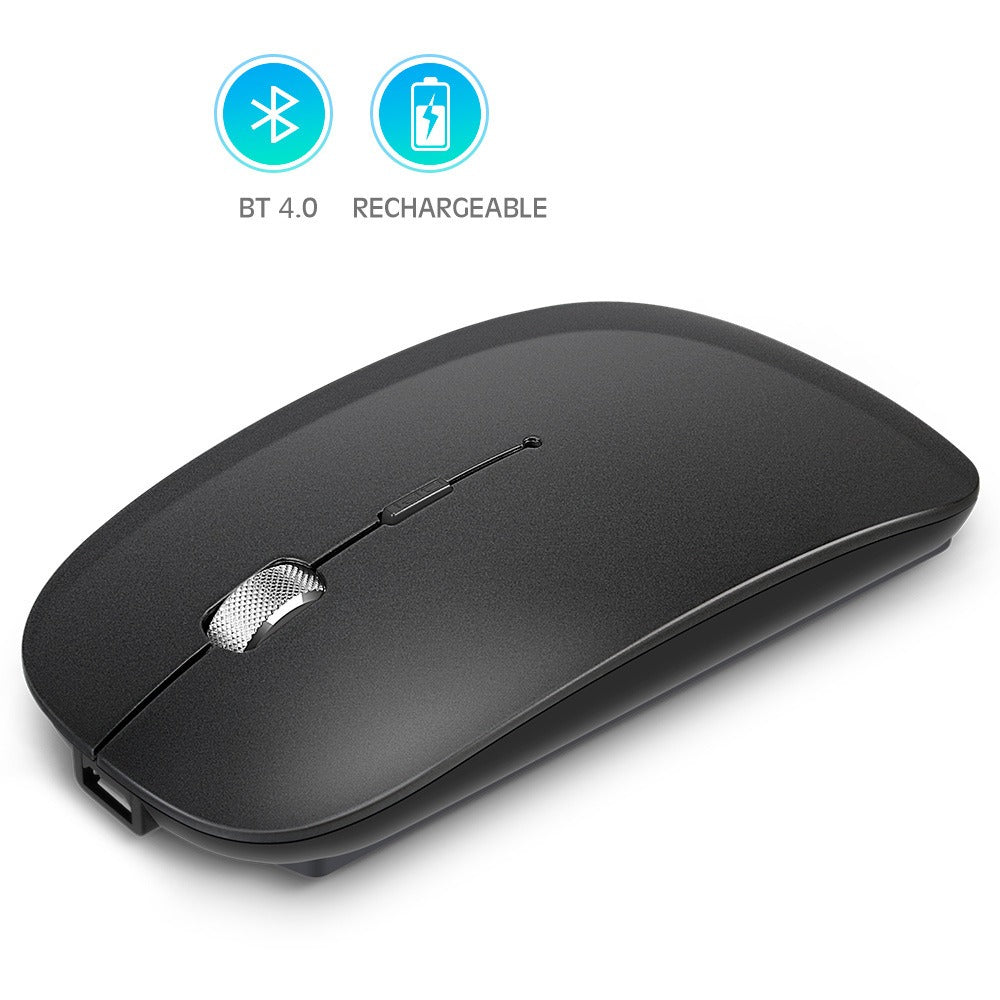 Rechargeable metal roller wireless Bluetooth mouse dual-mode mobile phone tablet wireless mouse - E-Esther Clothing Store