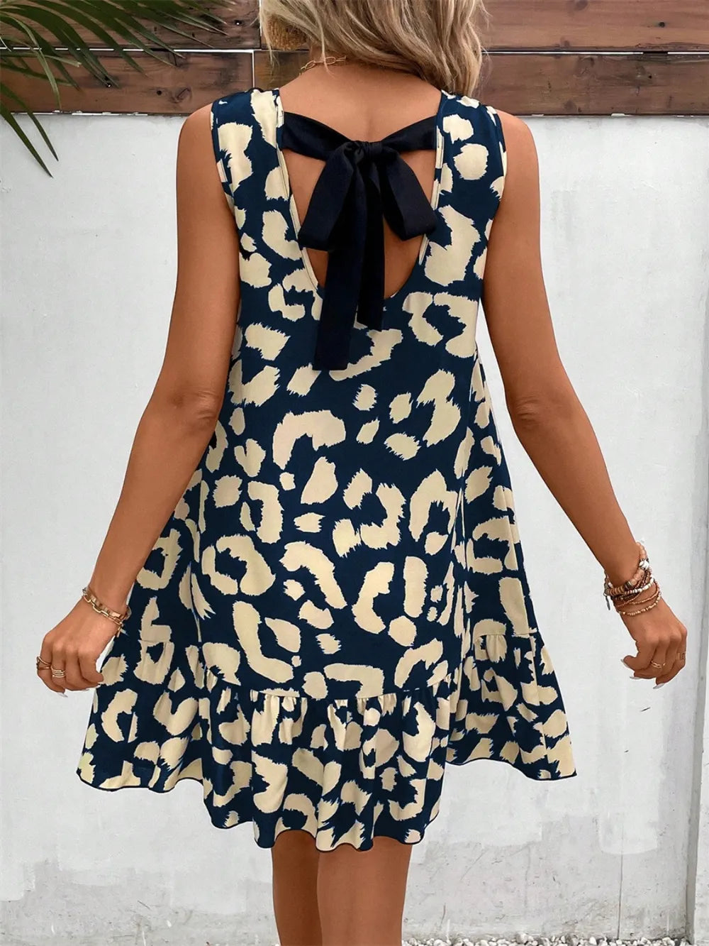 Lotus leaf edge sleeveless fashion strap short skirt high waisted pullover skirt - E-Esther Clothing Store
