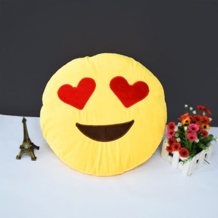 30cm Face Emoji Pillow Round Cushion For Sofa Car Seat Home Decorative Cushions - E-Esther Clothing Store