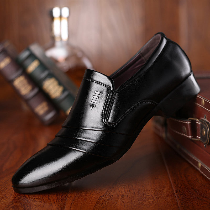Men's business formal leather shoes, pointed toe shoes, casual shoes, men's wedding shoes - E-Esther Clothing Store
