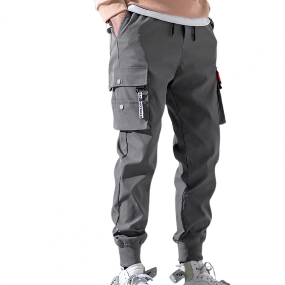 Autumn Men Pants Hip Hop Harem Joggers Pants New Male Trousers Mens Solid Multi-pocket Cargo Pants Skinny Fit Sweatpants - E-Esther Clothing Store