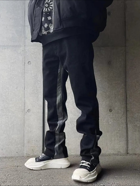 Men's Contrast Bootcut Jeans - E-Esther Clothing Store