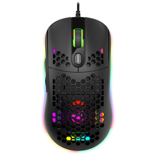 Hollow hole mouse RGB gaming luminous computer office mouse - E-Esther Clothing Store