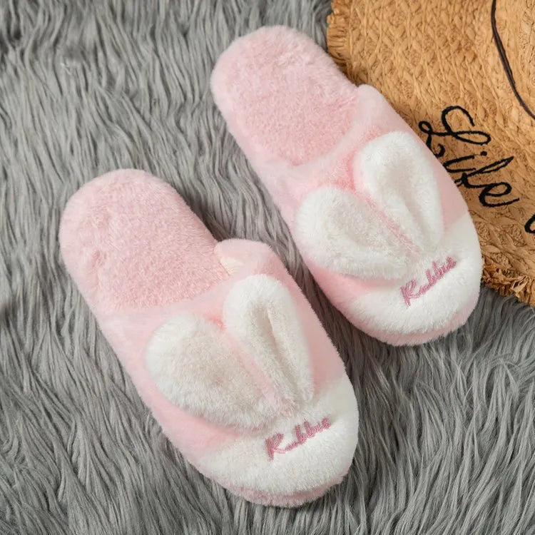 Rabbit Ears Round Toe Slippers - E-Esther Clothing Store