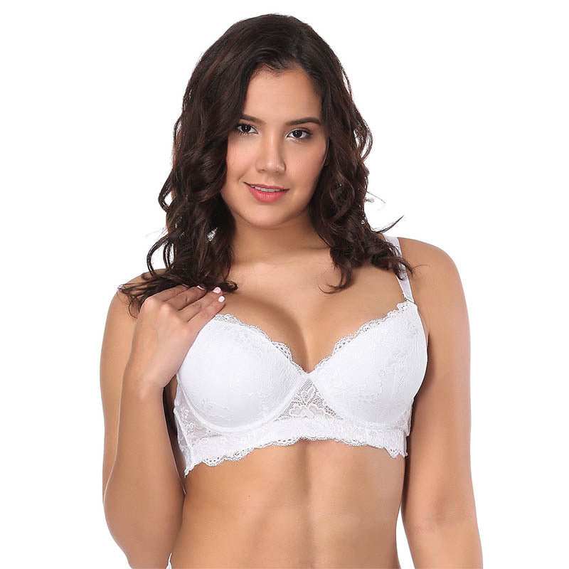 Underwear lace sexy bra thin mold cup steel ring - E-Esther Clothing Store