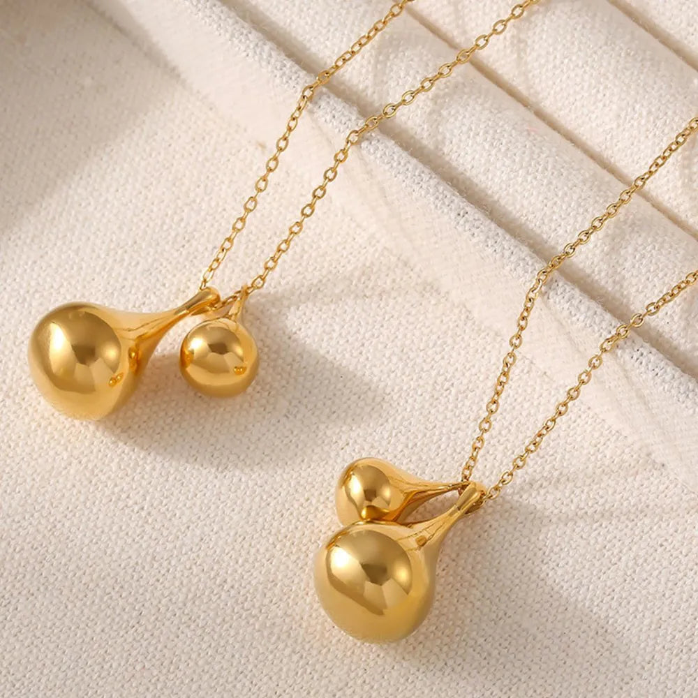 Simple and versatile stainless steel gold-plated sweater chain jewelry - E-Esther Clothing Store