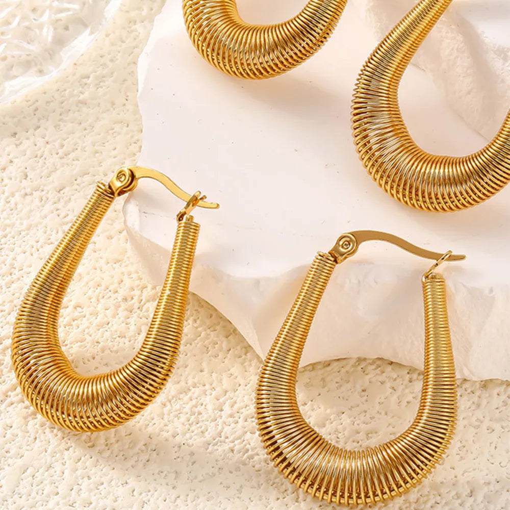 Titanium Steel U Shape Earrings - E-Esther Clothing Store