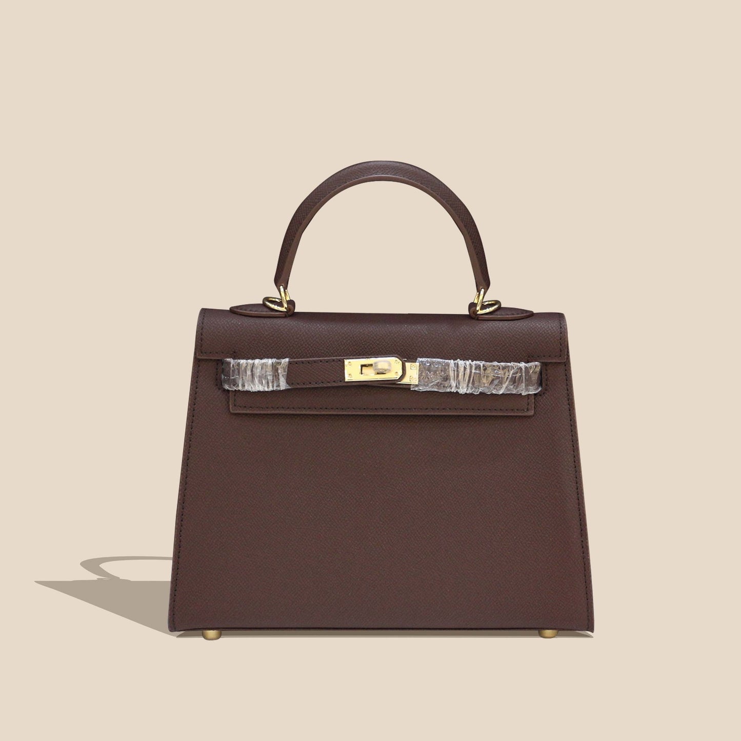 Fashionable cowhide high-end leather Kelly bag palm pattern crossbody handbag small handbag for women - E-Esther Clothing Store
