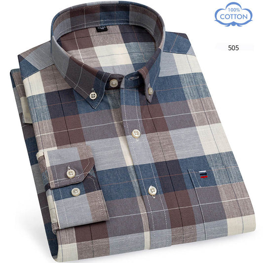 Pure Cotton Oxford Spun Long Sleeved Shirt