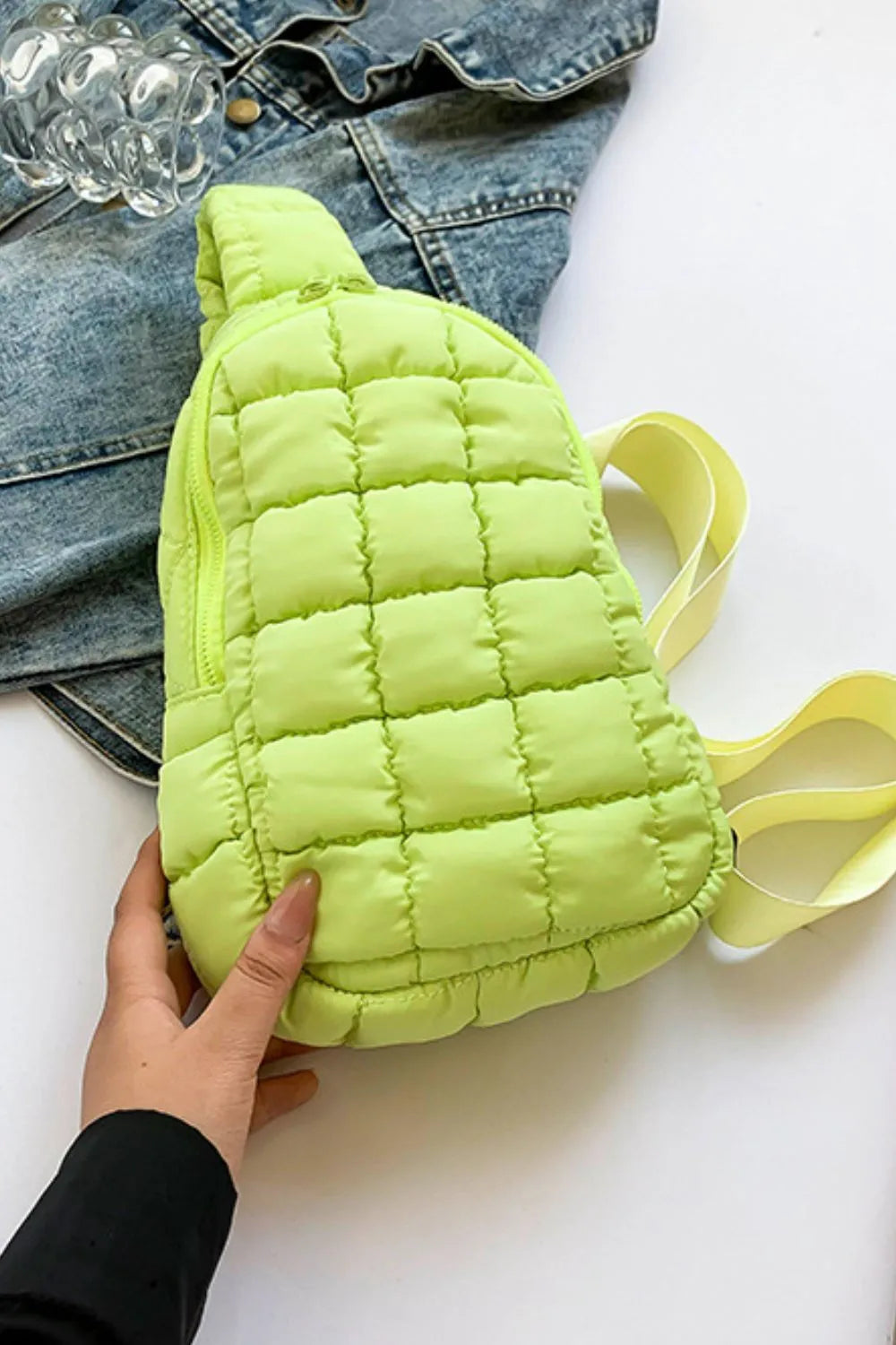 Quilted Nylon Crossbody Bag - E-Esther Clothing Store