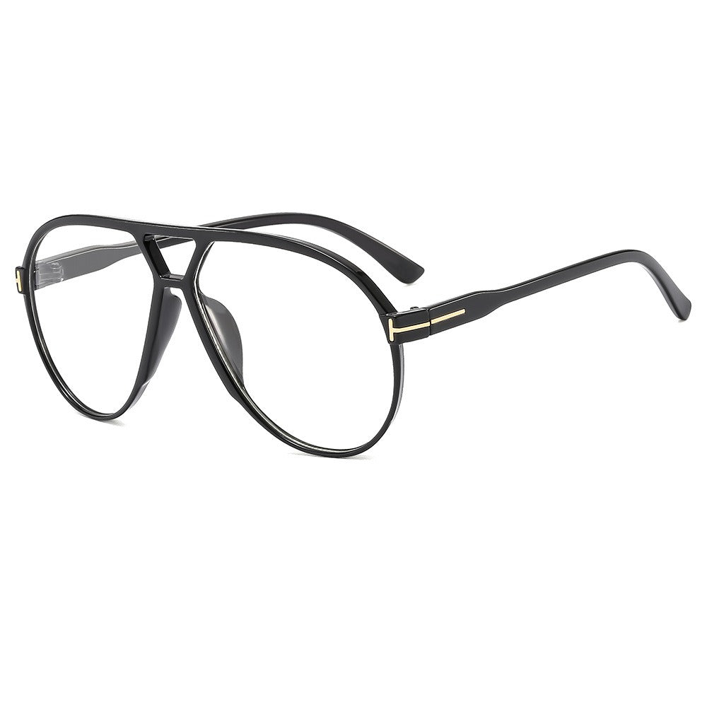 Fashionable large frame T men's and women's trendy driving sunglasses glasses frame - E-Esther Clothing Store
