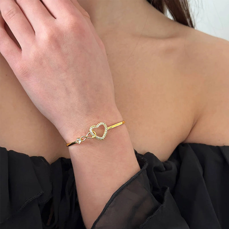 2025 Infinite - Symbol Hollow - Heart Bracelet for Daughter, with Gift Box, Ideal for Her Birthday Party and as an Adult Gift - E-Esther Clothing Store