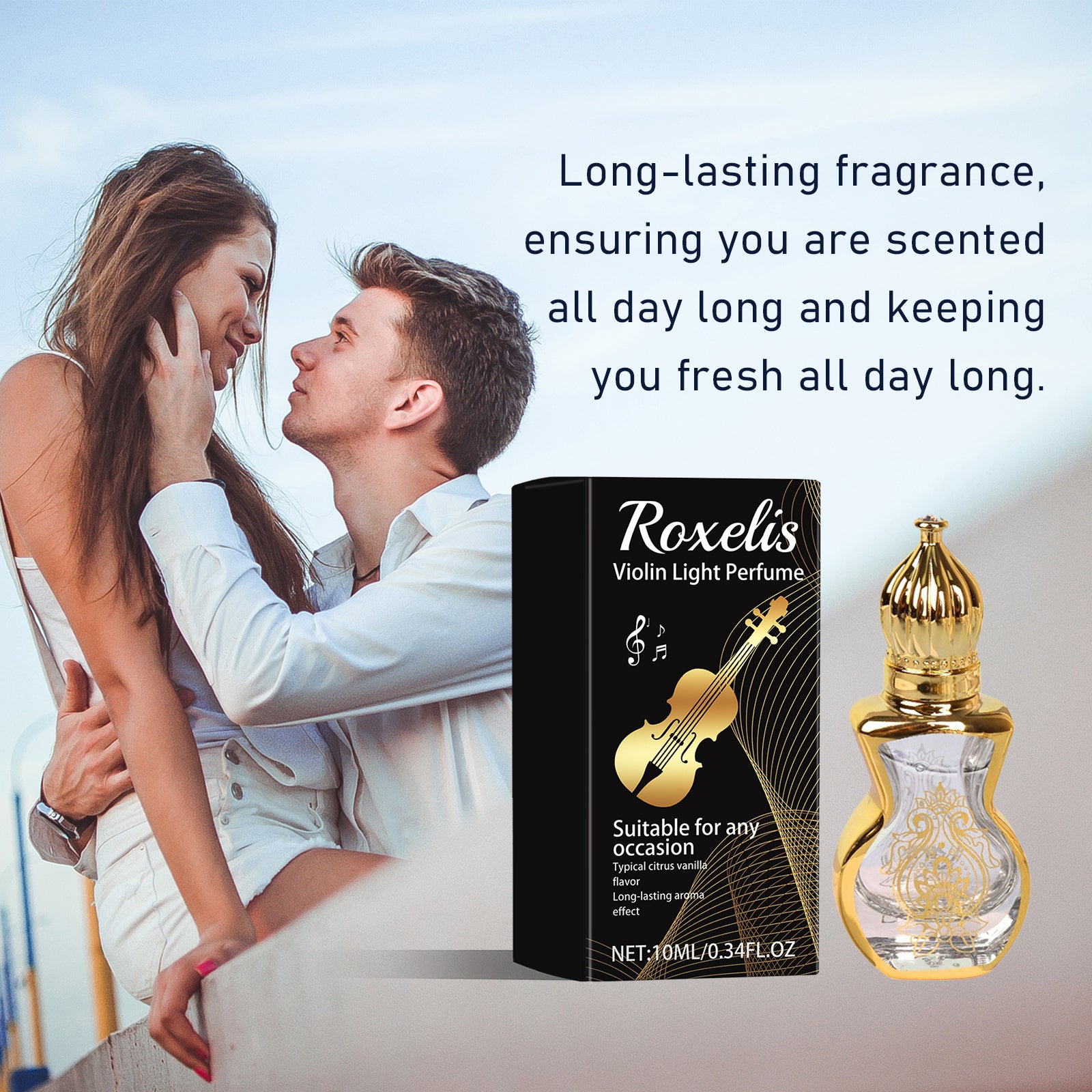 Violin Light Perfume Fresh Citrus Vanilla Romantic Date Charm Fragrance Natural Fragrance - E-Esther Clothing Store