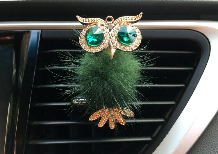 1Pcs Crystal Owl Car Air Freshener Auto Outlet Perfume Clip Interior Accessories Car-styling Vent Solid Fragrance Diffuser - E-Esther Clothing Store