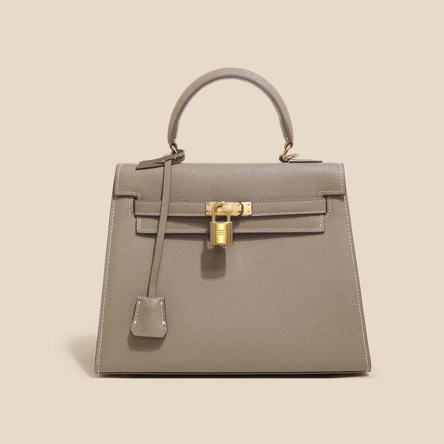 Fashionable cowhide high-end leather Kelly bag palm pattern crossbody handbag small handbag for women - E-Esther Clothing Store