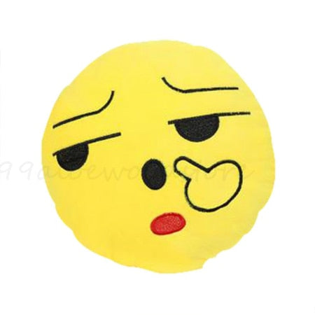 30cm Face Emoji Pillow Round Cushion For Sofa Car Seat Home Decorative Cushions - E-Esther Clothing Store