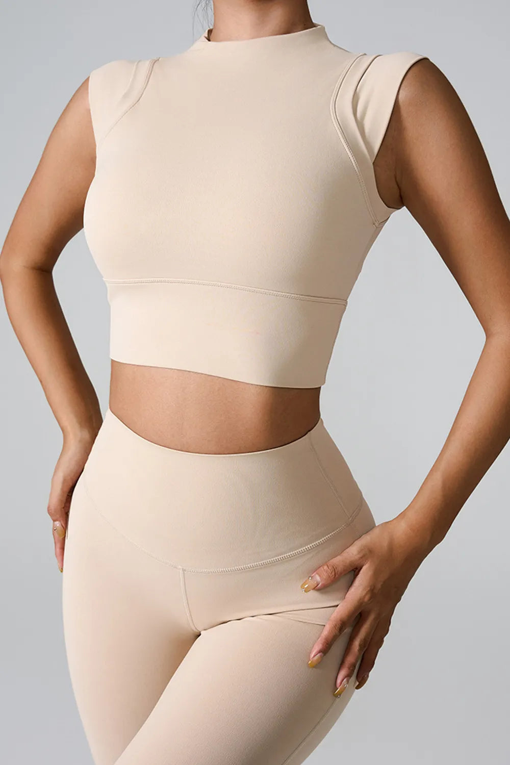 Mock Neck Active Tank - E-Esther Clothing Store
