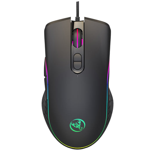 Wired gaming mechanical mouse glowing RGB PUBG e-sports computer laptop USB mouse - E-Esther Clothing Store