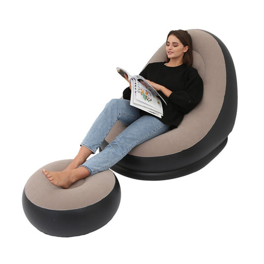 Inflatable Air Mattress Lazy Sofa Deck Chair Comfortable Leg Stool Rest Single Beanbag for home and Outdoor Use - E-Esther Clothing Store