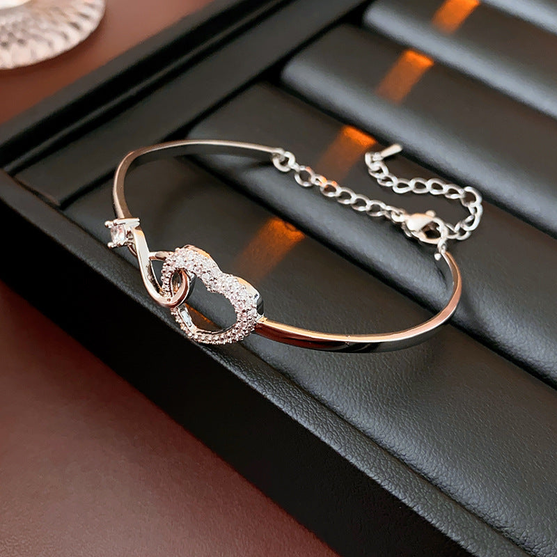 2025 Infinite - Symbol Hollow - Heart Bracelet for Daughter, with Gift Box, Ideal for Her Birthday Party and as an Adult Gift - E-Esther Clothing Store