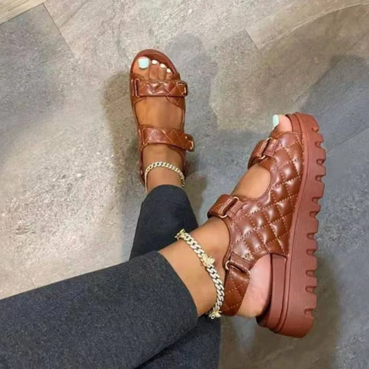 Open Toe Platform Sandals - E-Esther Clothing Store