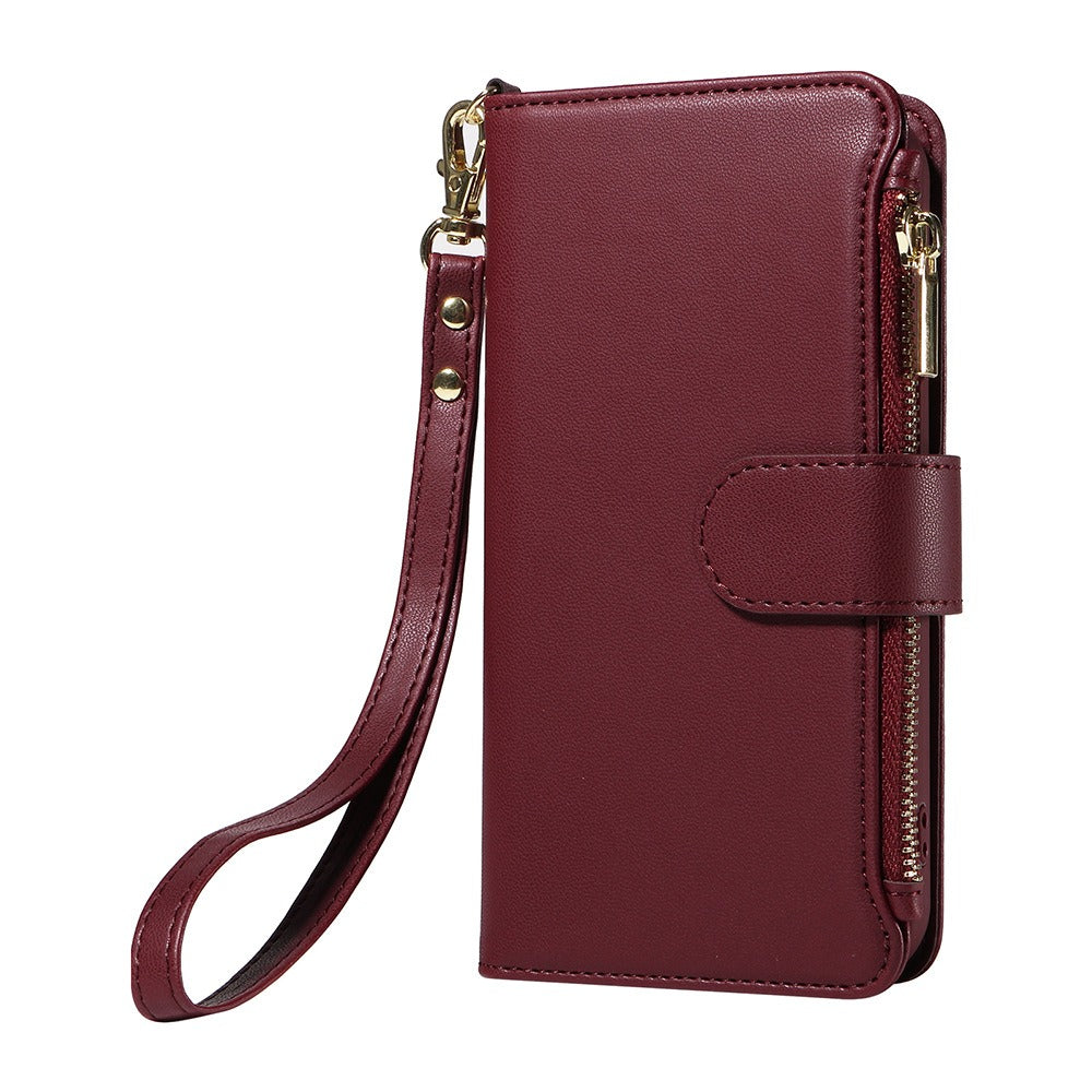 Apple 15 phone case flip wireless charging iPhone 14 phone leather case wallet style phone protection case - E-Esther Clothing Store