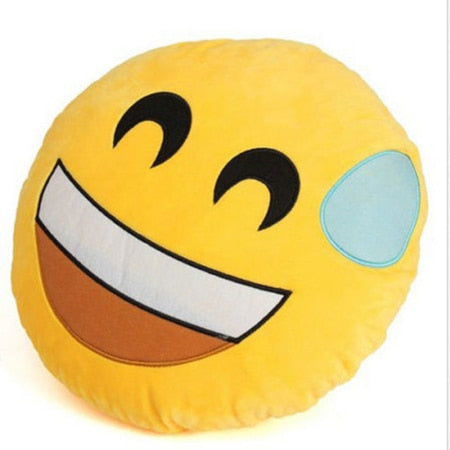 30cm Face Emoji Pillow Round Cushion For Sofa Car Seat Home Decorative Cushions - E-Esther Clothing Store