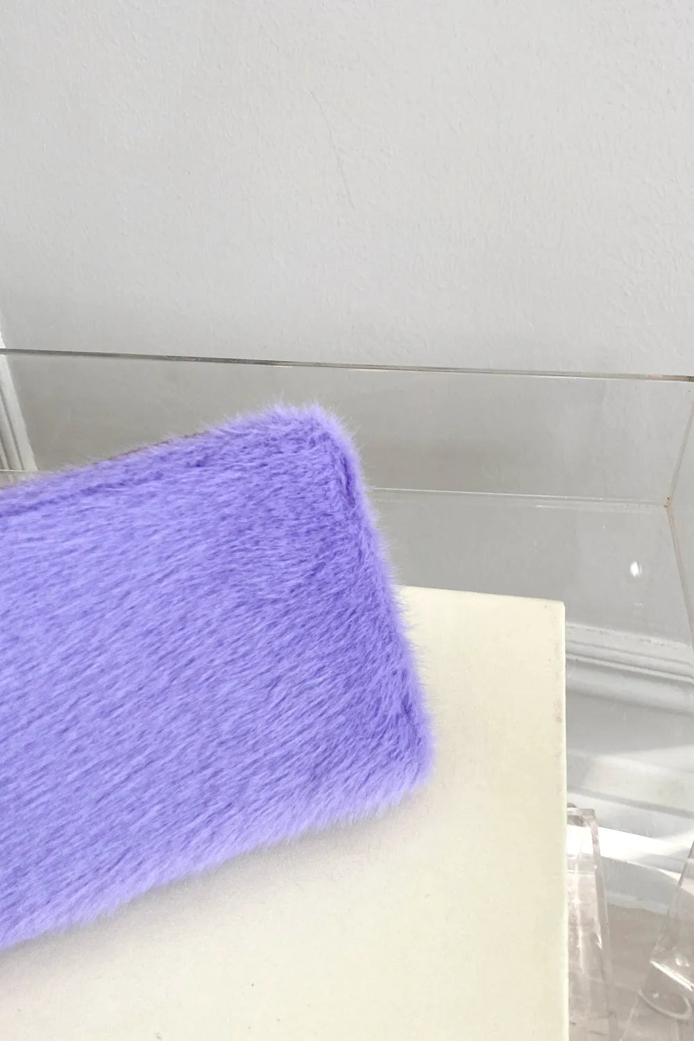 Solid Color Fluff Rectangle Wallet - E-Esther Clothing Store