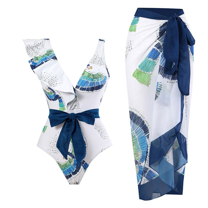 Jumpsuit sunscreen gauze skirt set - E-Esther Clothing Store