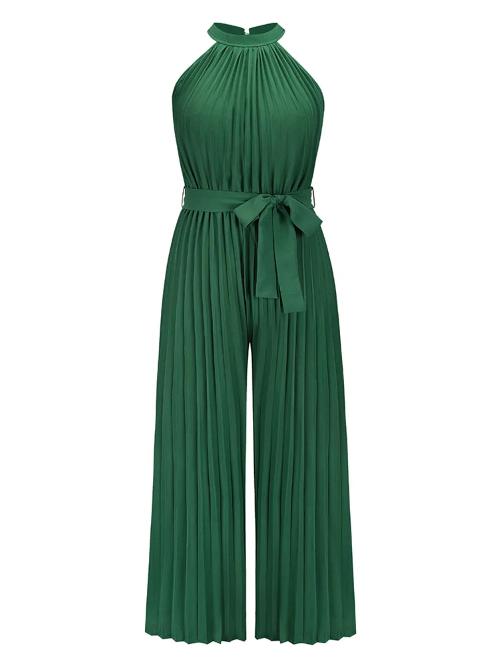 Cutout Tied Pleated Sleeveless Jumpsuit - E-Esther Clothing Store