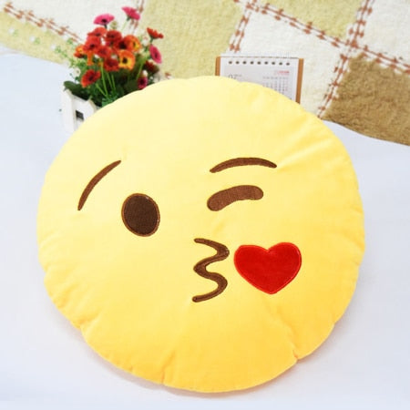 30cm Face Emoji Pillow Round Cushion For Sofa Car Seat Home Decorative Cushions - E-Esther Clothing Store