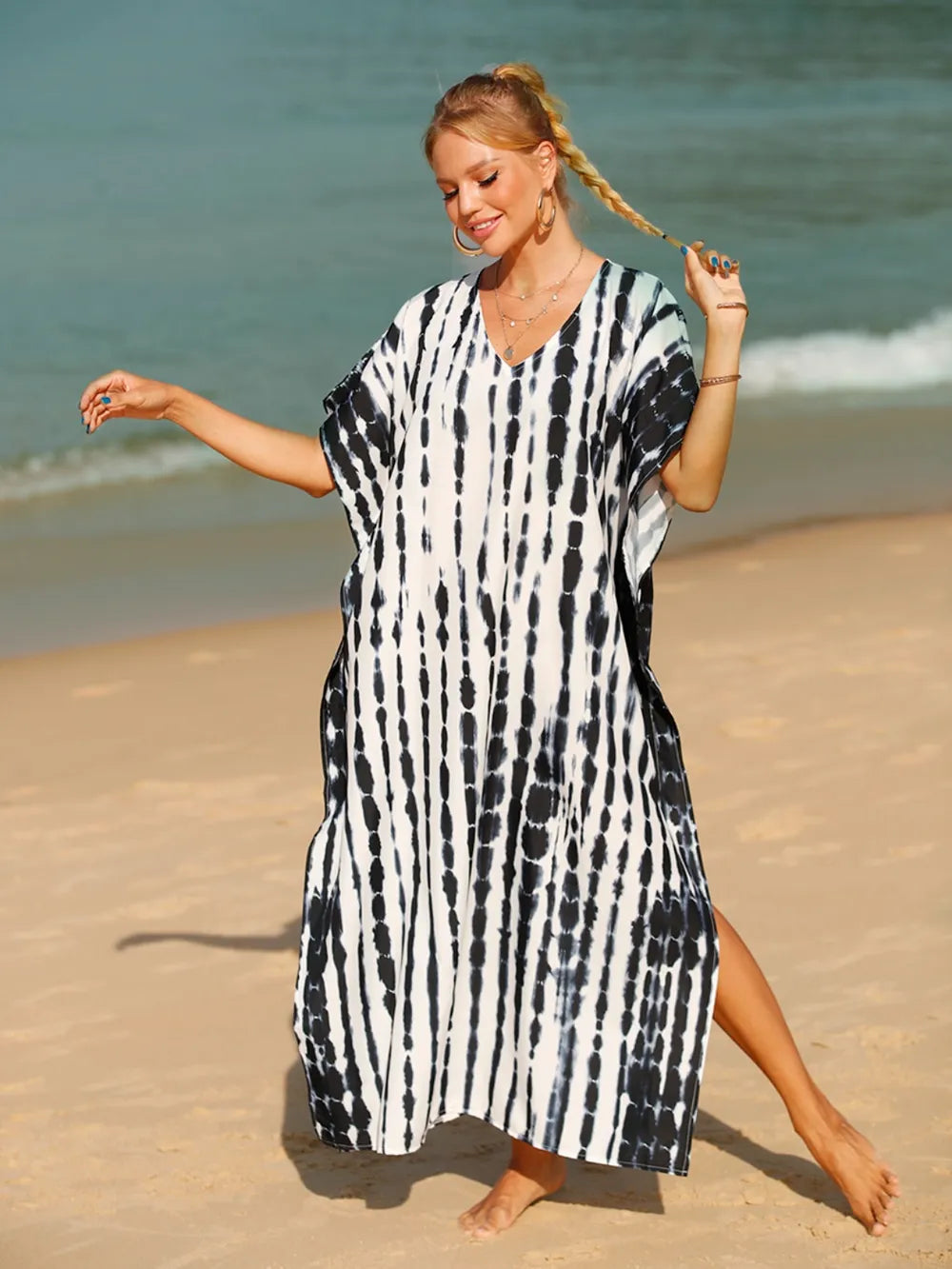 New Knitted Serpentine Holiday Style Robe - E-Esther Clothing Store