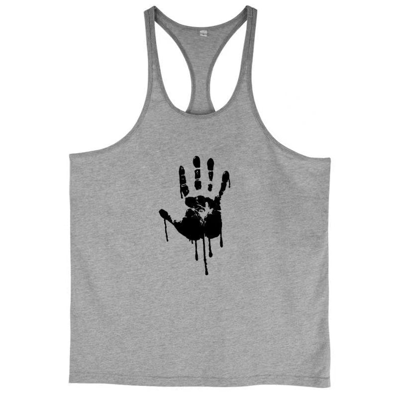 Fitness Tank Top Mens Sports Tank Top Summer Muscle Tank Top Cotton Sweat absorbing Embossed Thin Belt Tank Top - E-Esther Clothing Store